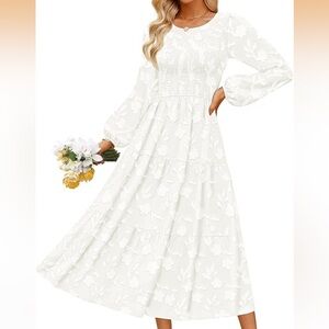 White Floral Maxi Dress